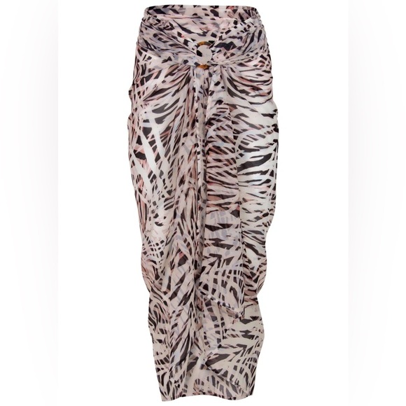 VENUS Zebra Pattern Swim Sarong O/S NWOT - Picture 2 of 15